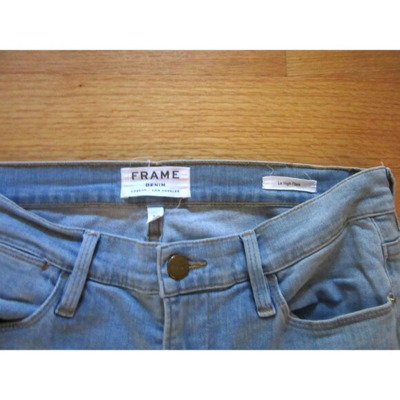 Frame Le High Flare Light Wash Blue Jeans W30, Inseam 34 - Picture 5 of 12